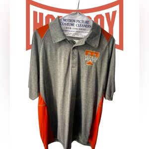 Sport-Tek Gray and Orange Kids Polo